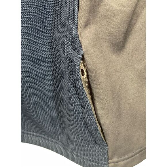 Spyder Men's Colorblock Mock Neck 1/4 Zip Pullover Sweater Blue Gray Size Large - Picture 5 of 8